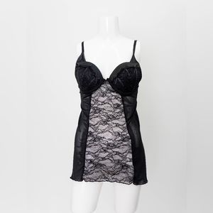 Black babydoll lace lingerie